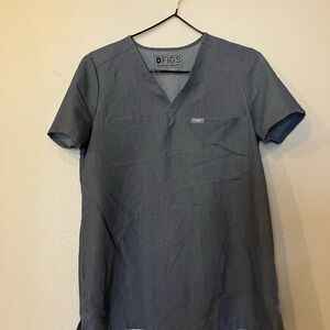 Figs Women's Gray Short Sleeve Top